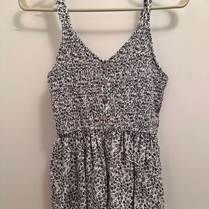 Black and White Floral Top